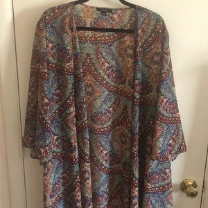 High Low Paisley Cover Up